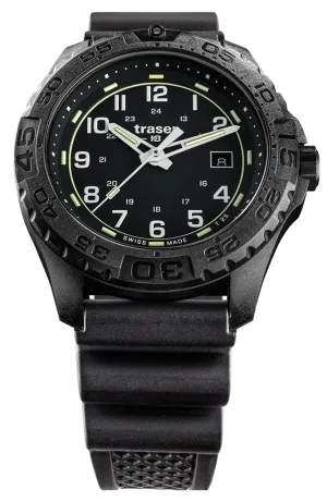 Traser P96 OdP Evolution Black, Rubber Dive Strap,108672
