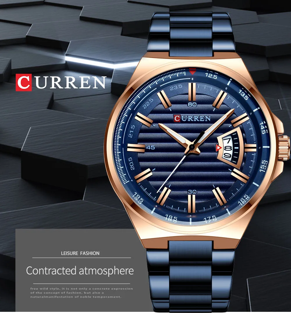 Trendy Stylish Stainless Steel Original CURREN Watch for Men | Curren 34