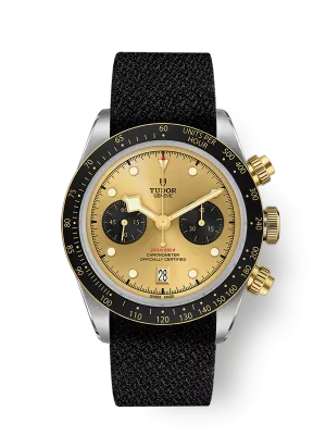 TUDOR Black Bay Chrono S&G 41mm Case, Champagne Dial, Fabric Strap (M79363N-0006)