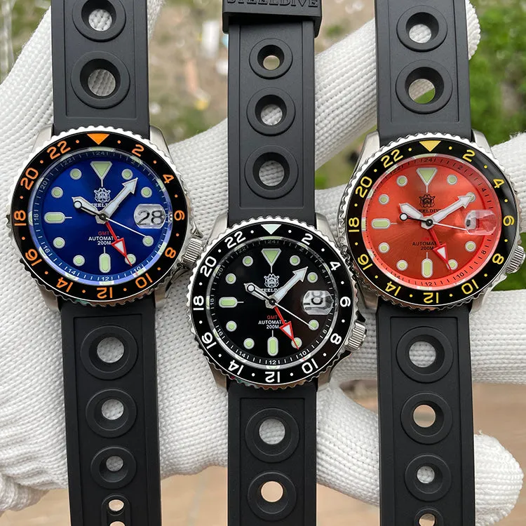 UK Warehouse - Steeldive SD1994 SKX007 NH34 GMT Automatic Watch