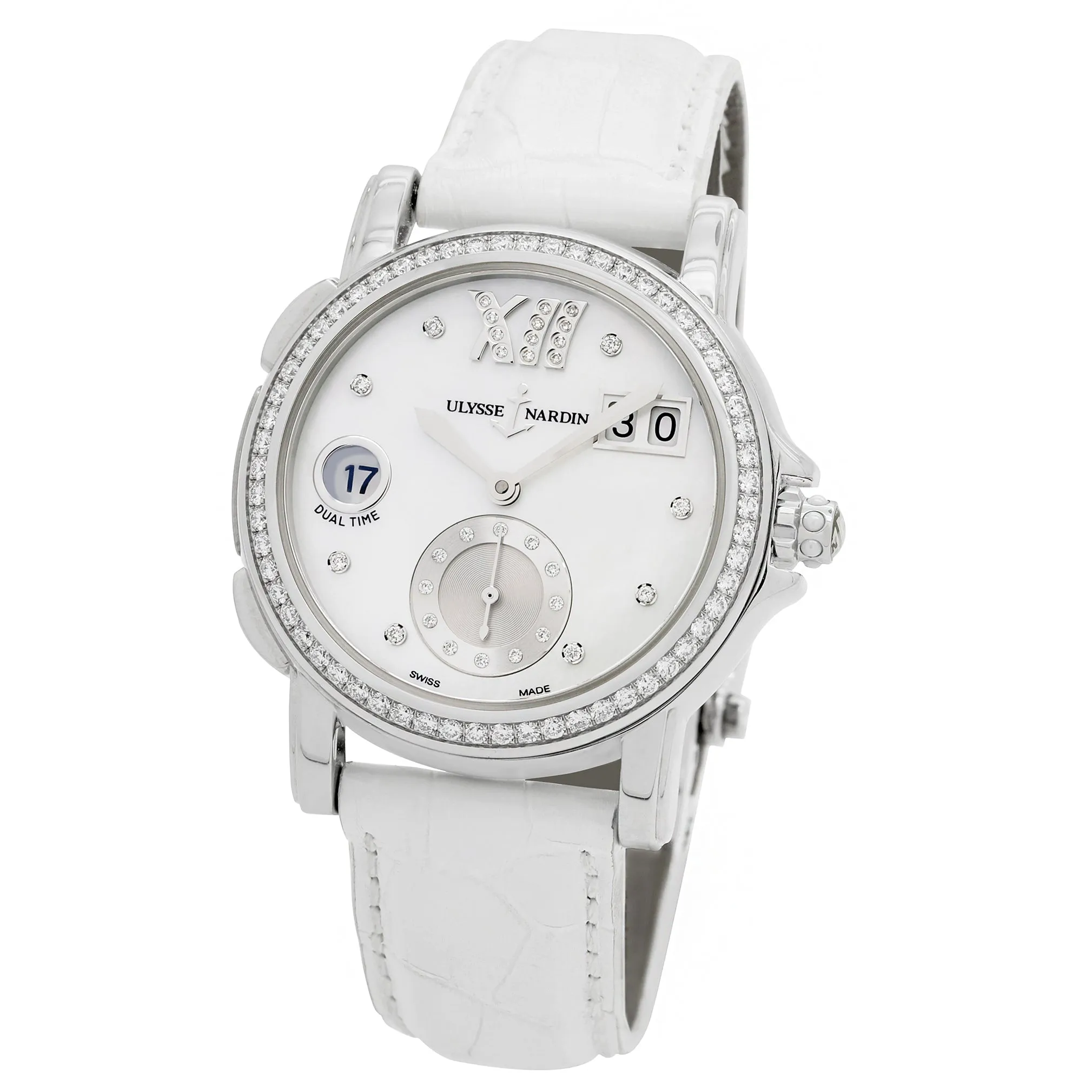 Ulysse Nardin GMT Big Date 243-22B/391 Mother of Pearl Dial Automatic Women's Watch