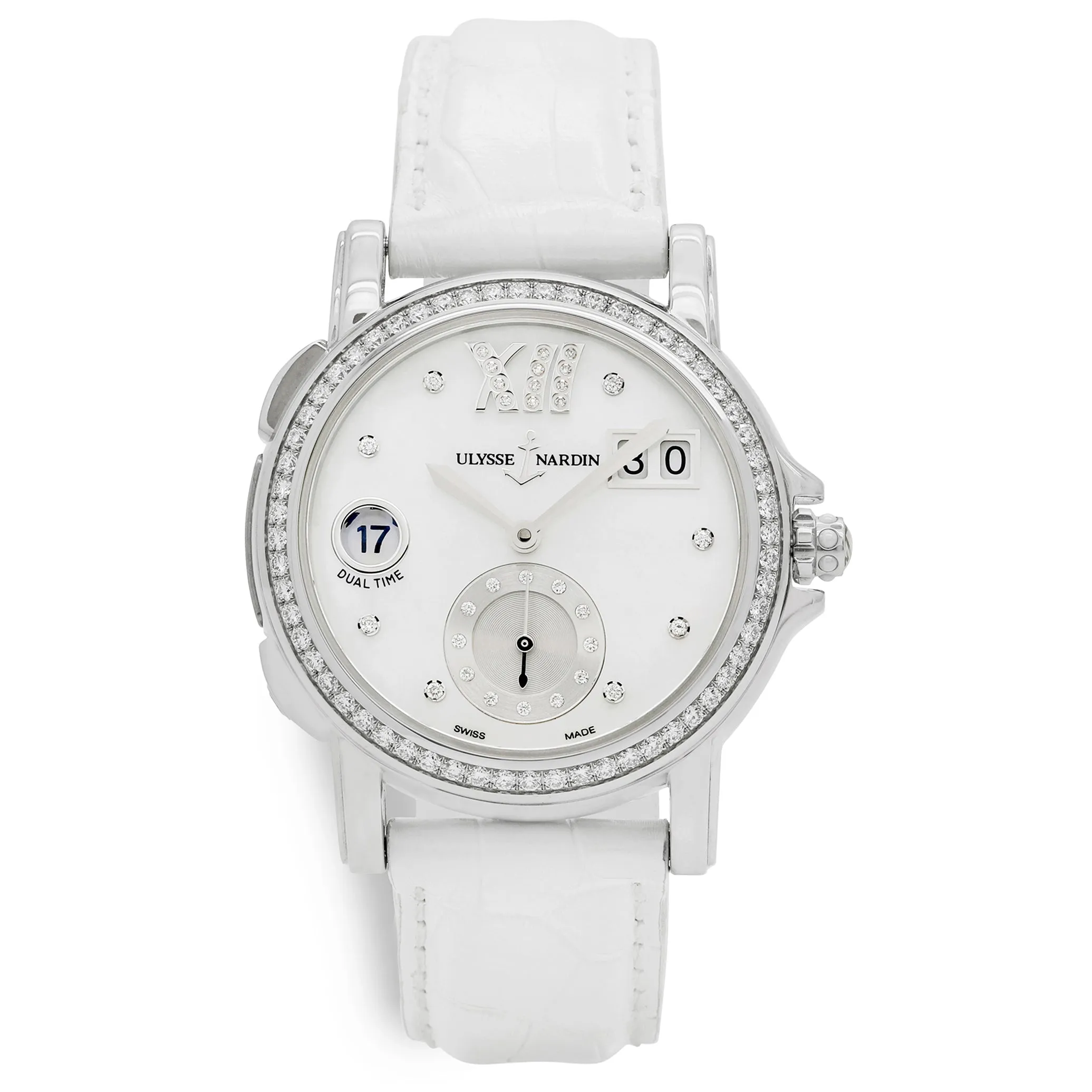 Ulysse Nardin GMT Big Date 243-22B/391 Mother of Pearl Dial Automatic Women's Watch