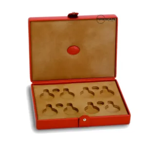 Underwood (London) - 8-Unit Pocket Watch Storage Case in Tan Leather