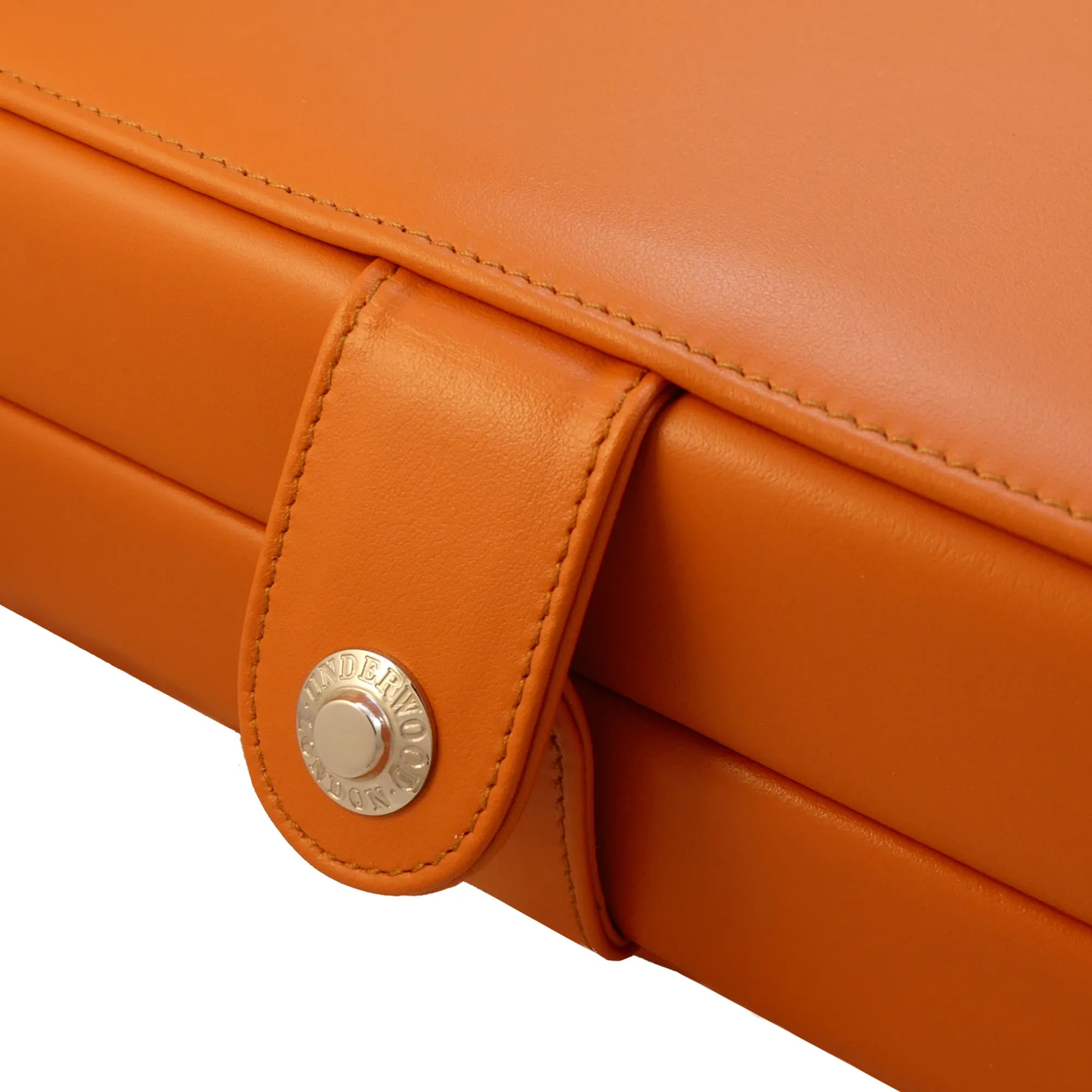 Underwood (London) - 8-Unit Pocket Watch Storage Case in Tan Leather