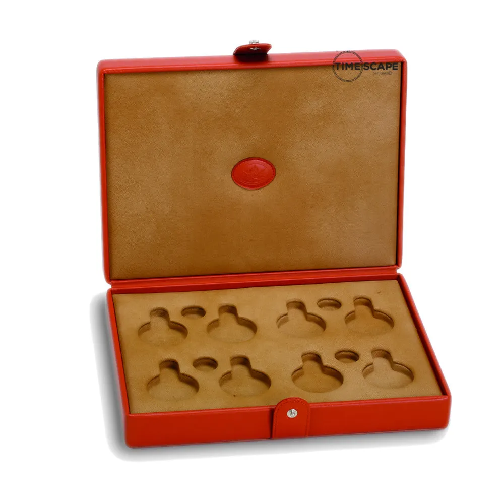 Underwood (London) - 8-Unit Pocket Watch Storage Case in Tan Leather