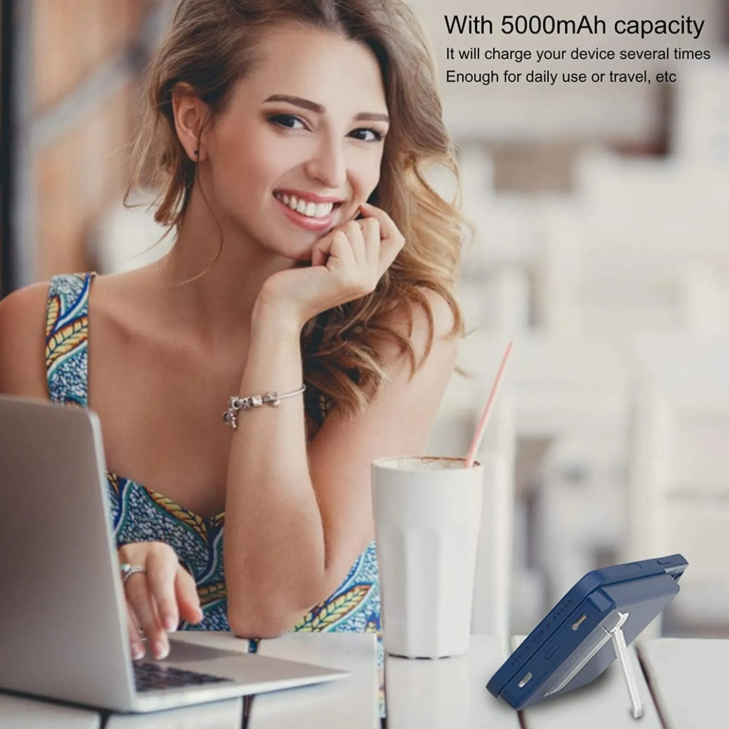 USB MAGNETIC WIRELESS POWER BANK 5000mAh