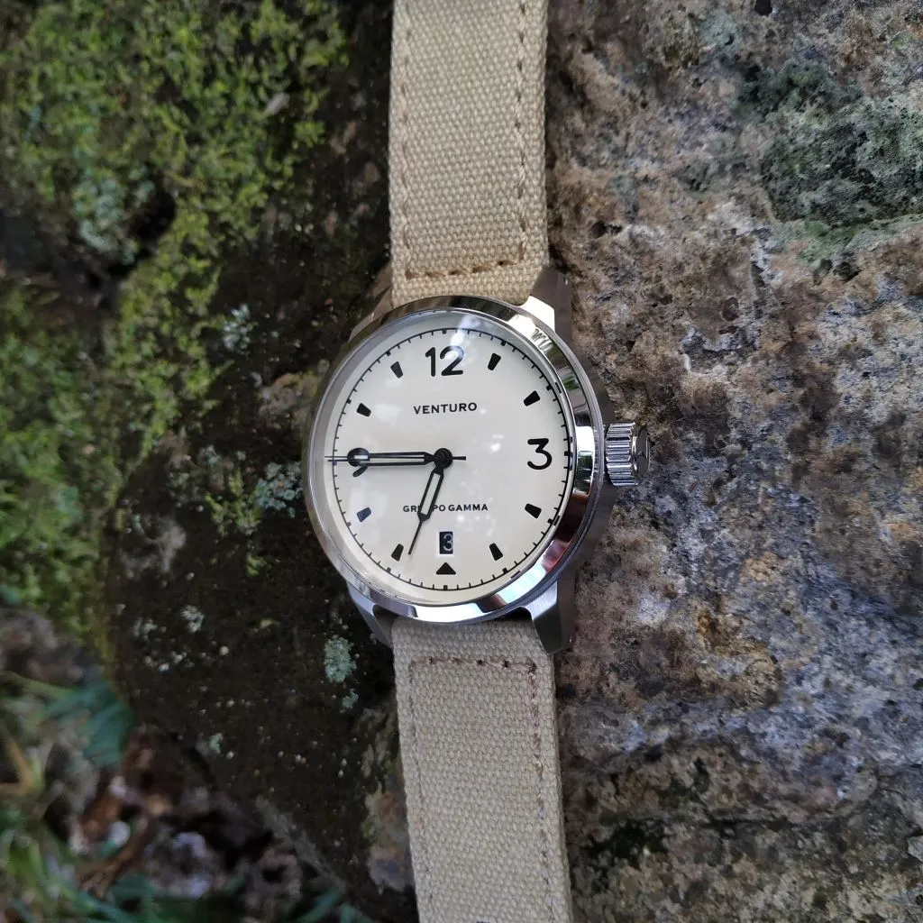 Venturo Field Watch #1 by&nbsp;Gruppo&nbsp;Gamma - Cream&nbsp;Dial