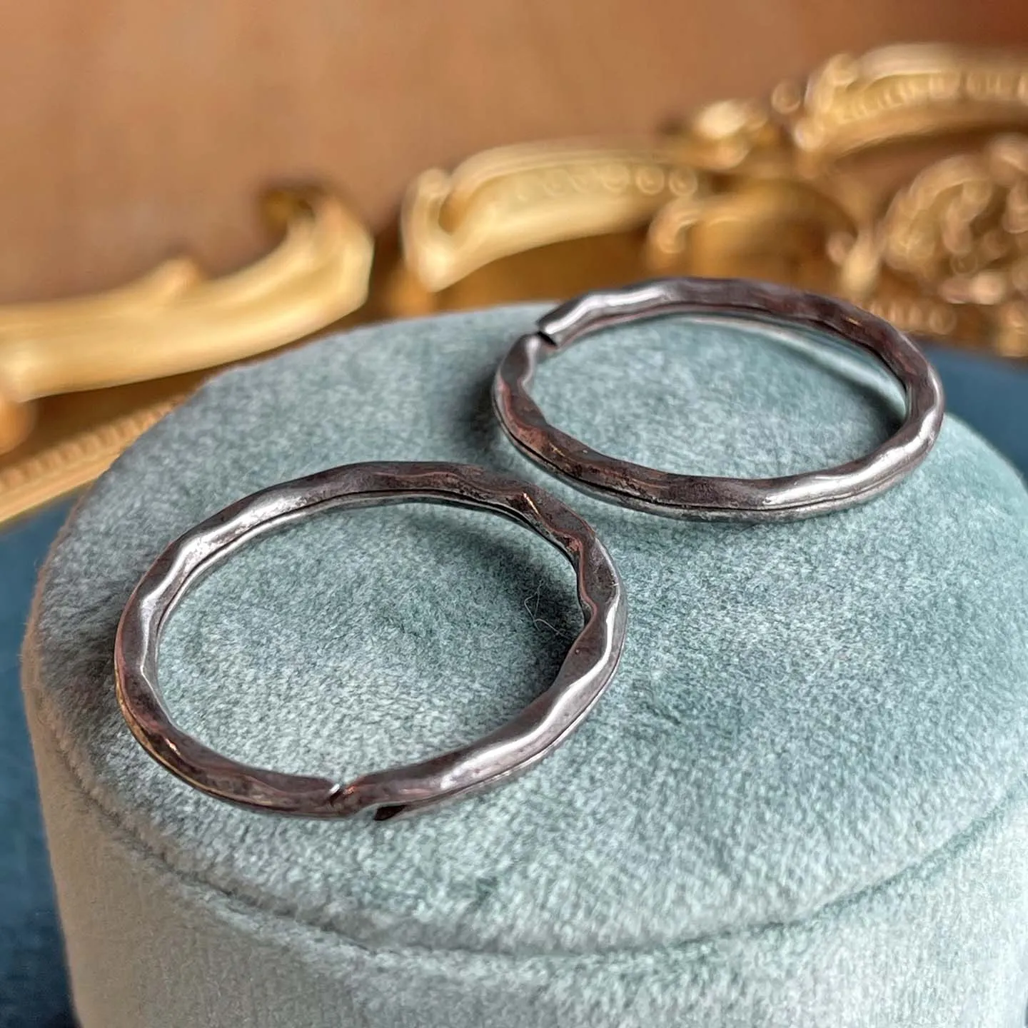 Victorian Gun Metal Split Rings, c. 1870
