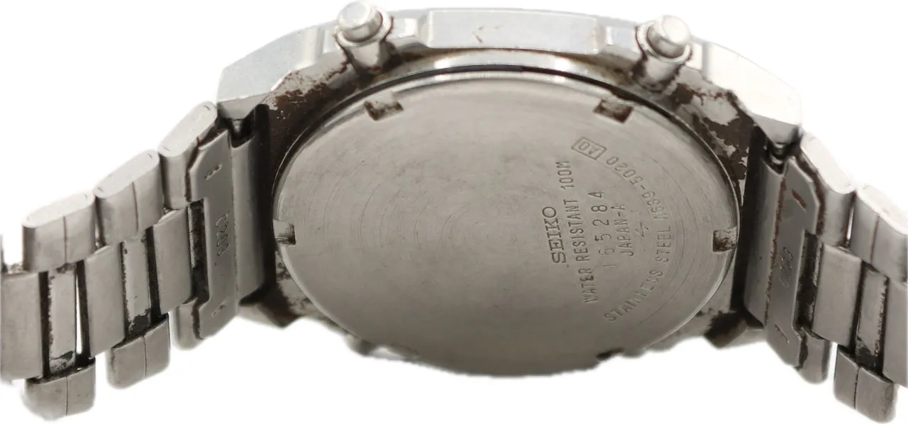 Vintage 33mm 1981 Seiko A639-5020 Men's Quartz LCD Wristwatch A639 Japan Steel