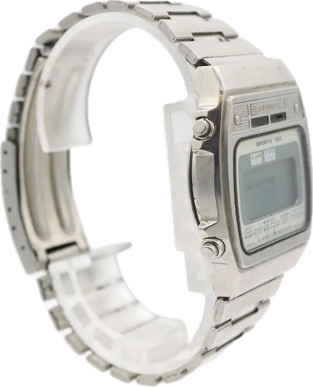 Vintage 33mm 1981 Seiko A639-5020 Men's Quartz LCD Wristwatch A639 Japan Steel