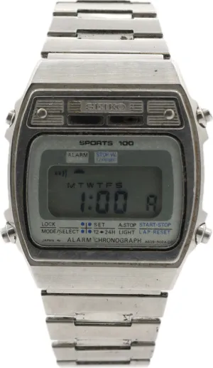 Vintage 33mm 1981 Seiko A639-5020 Men's Quartz LCD Wristwatch A639 Japan Steel