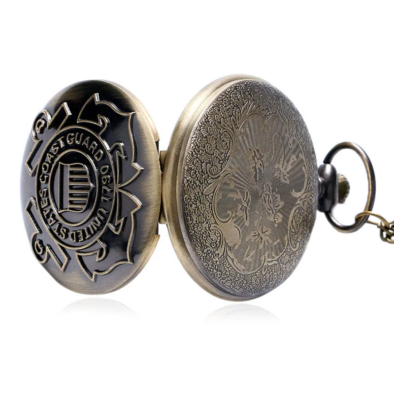 Vintage Bronze Coast Guard Pocket Watch