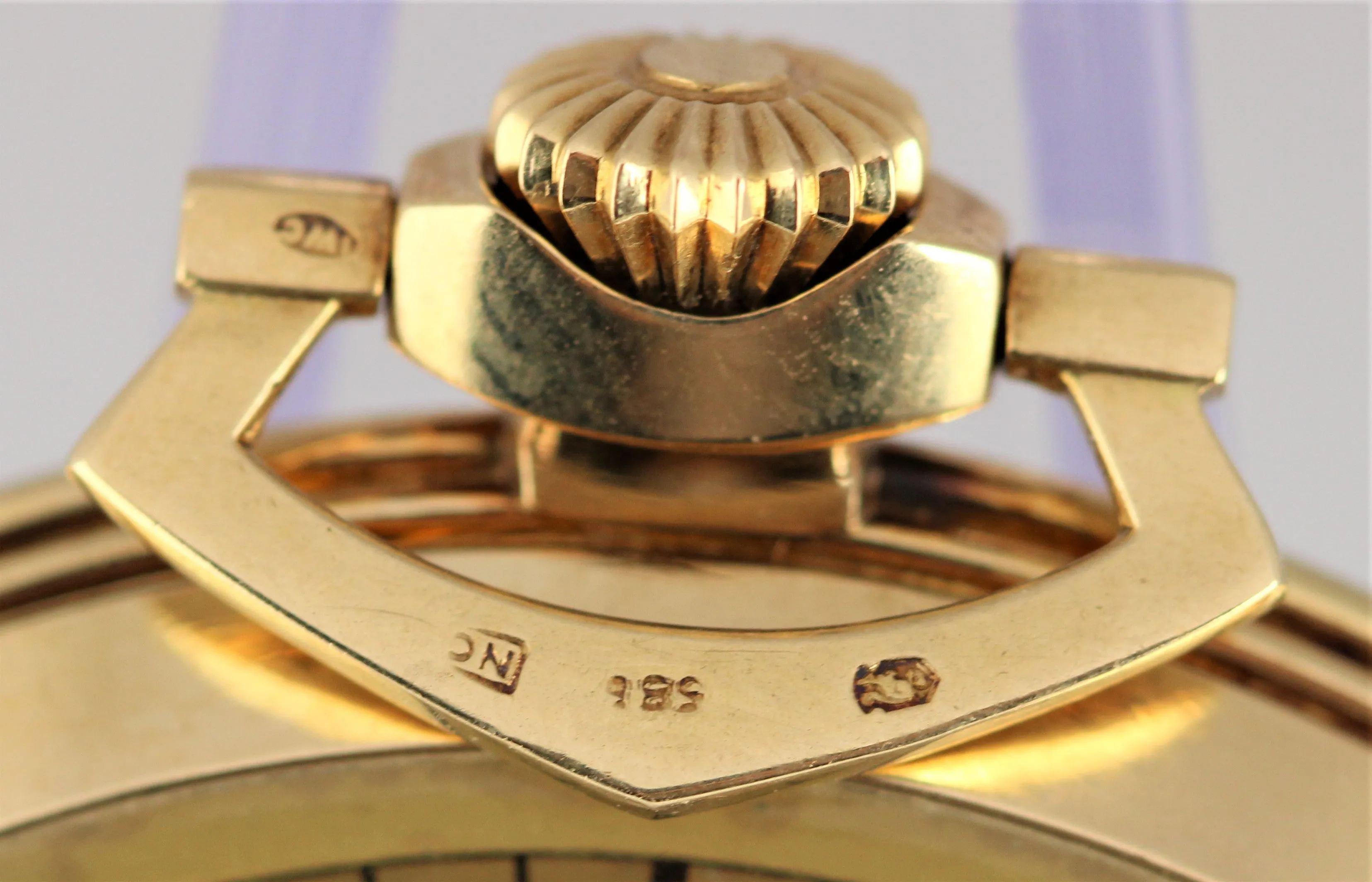 VINTAGE IWC Schaffhausen 82.1gr 14k Yellow Gold 51.5mmX62mm 101321 Pocket Watch