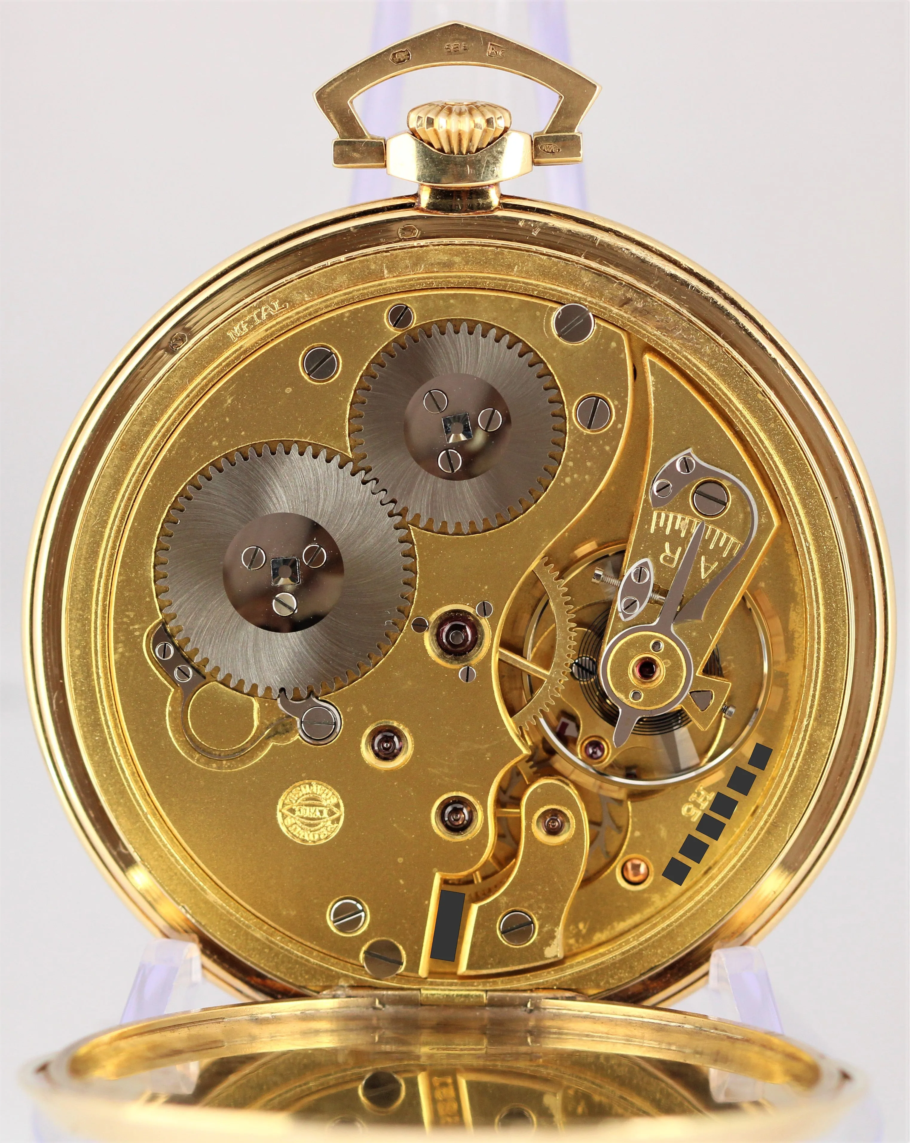 VINTAGE IWC Schaffhausen 82.1gr 14k Yellow Gold 51.5mmX62mm 101321 Pocket Watch