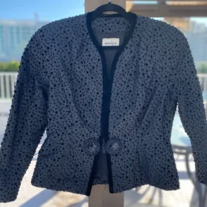 Vintage Monique black Blazer women’s classic classy elegant holiday party