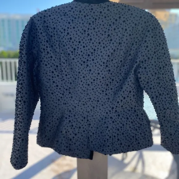 Vintage Monique black Blazer women’s classic classy elegant holiday party