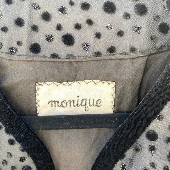 Vintage Monique black Blazer women’s classic classy elegant holiday party