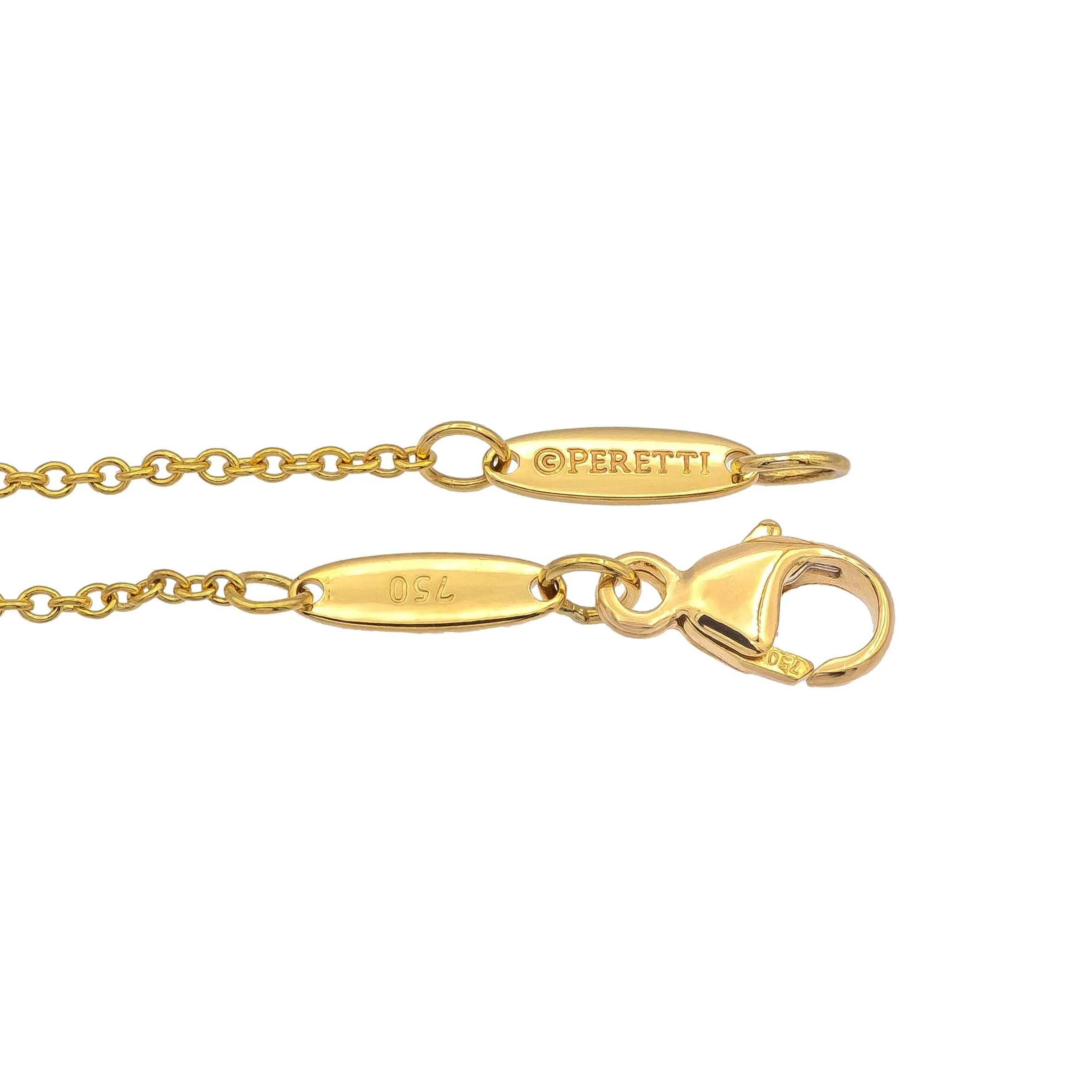 Vintage Tiffany & Co. Elsa Peretti 18K Yellow Gold Diamond Pave Cross Pendant Necklace