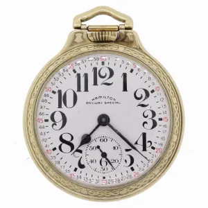 VTG Hamilton Railway Special 992 B Blindman Monty Dial 10k Filled Pocket Watch