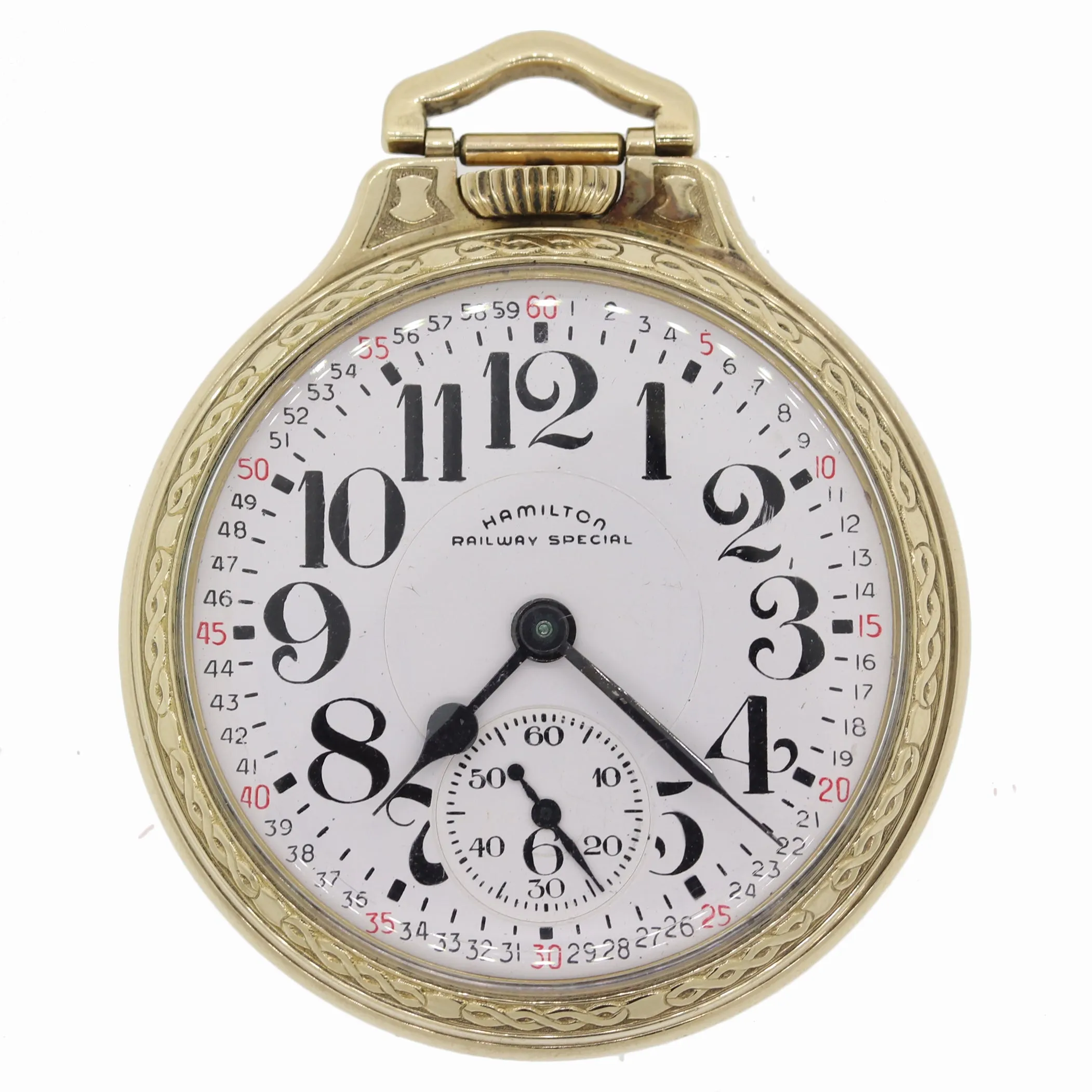 VTG Hamilton Railway Special 992 B Blindman Monty Dial 10k Filled Pocket Watch