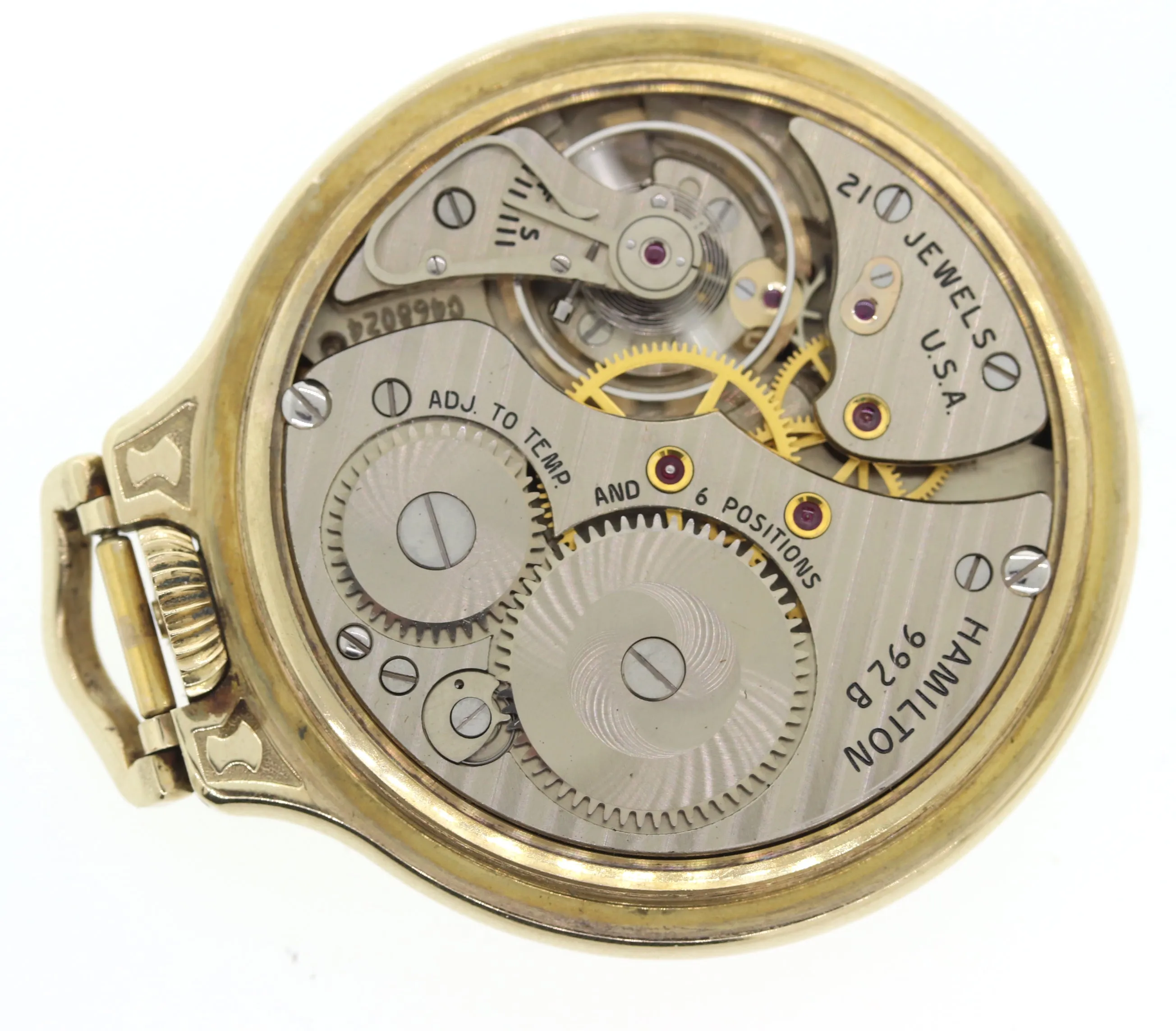 VTG Hamilton Railway Special 992 B Blindman Monty Dial 10k Filled Pocket Watch