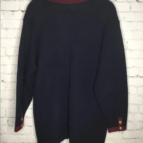 Vtg Robert Scott Cardigan Sweater Women’s Size S(M) 100% Wool Button Up Elegant