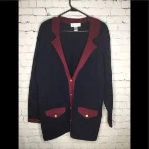 Vtg Robert Scott Cardigan Sweater Women’s Size S(M) 100% Wool Button Up Elegant