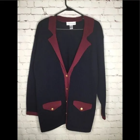 Vtg Robert Scott Cardigan Sweater Women’s Size S(M) 100% Wool Button Up Elegant