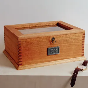 Watch Box for 8 Watches with Secret Compartment - Cedar Wood.
