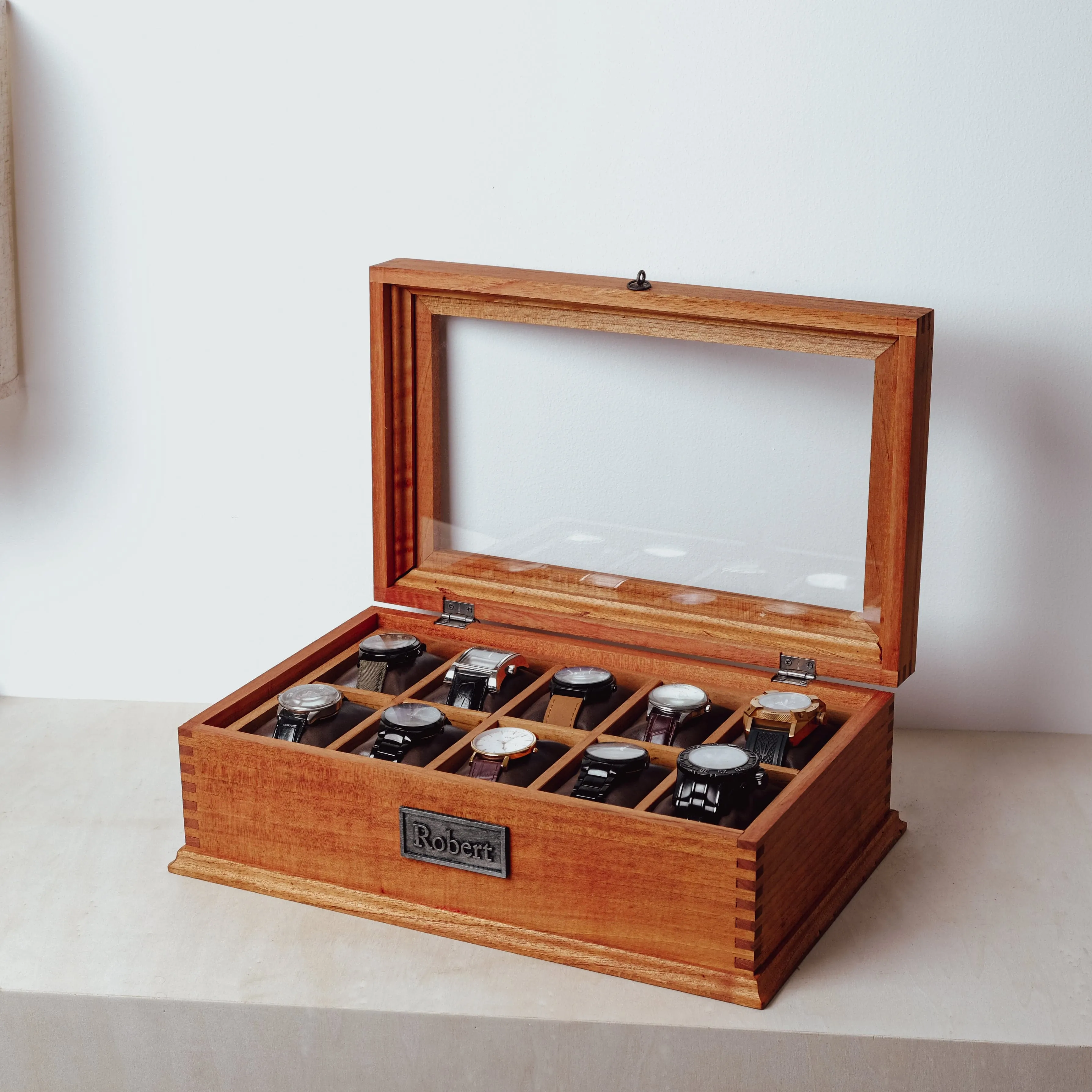 Watch Box N.10 wtih Secret Compartment Cedar Wood.