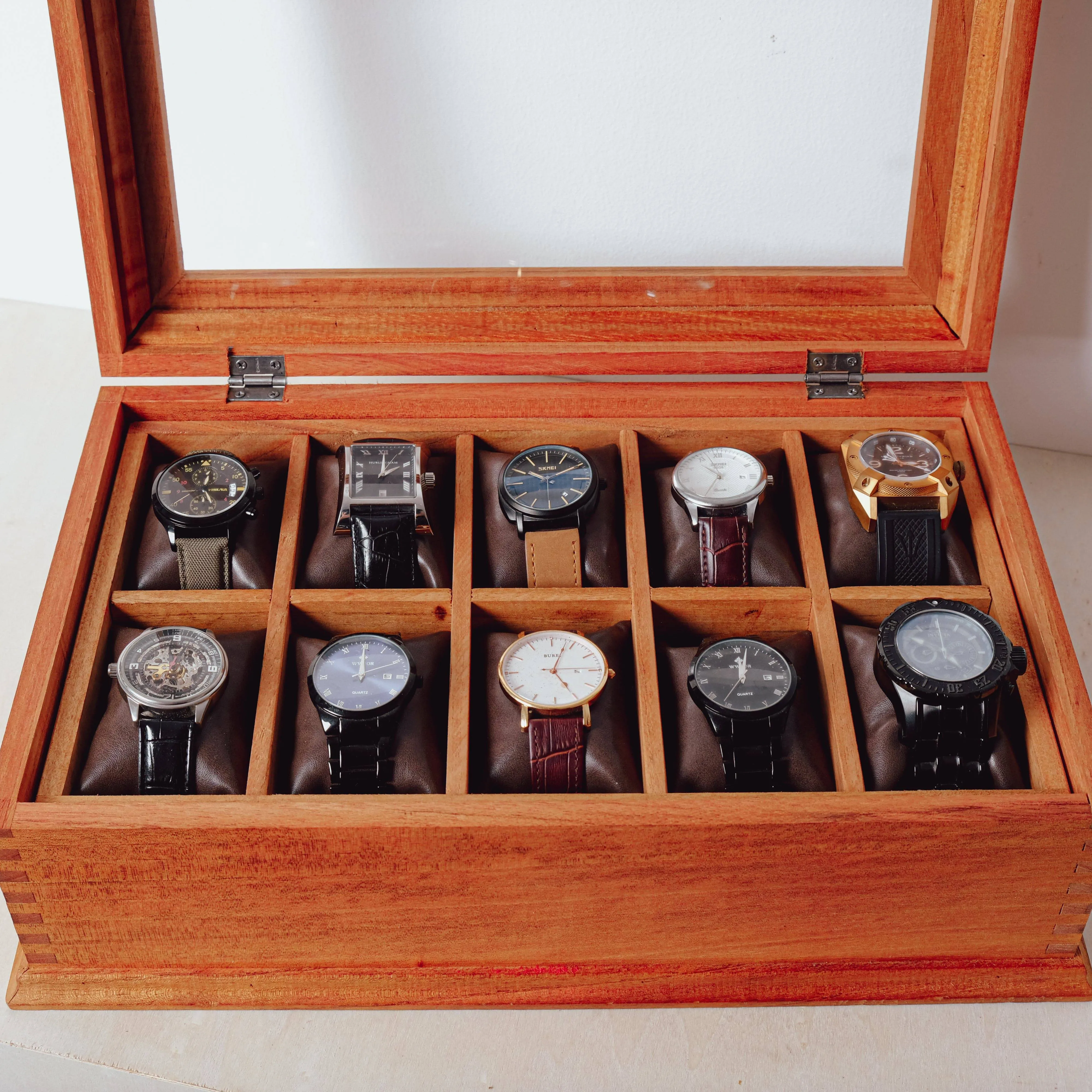 Watch Box N.10 wtih Secret Compartment Cedar Wood.