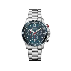 Wenger Seaforce Chrono 43 Petrol Bezel And Dial Men's Watch