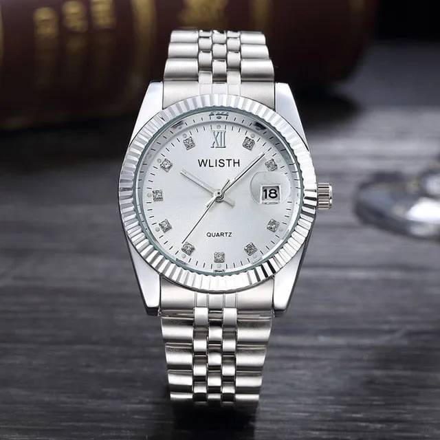 Women men  Diamond water resistant  Watch