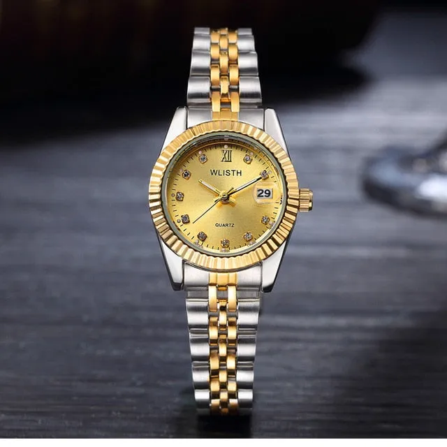 Women men  Diamond water resistant  Watch