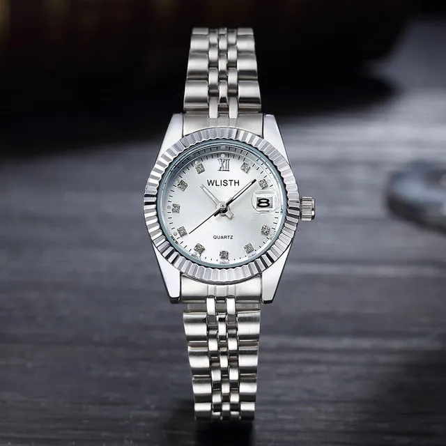 Women men  Diamond water resistant  Watch