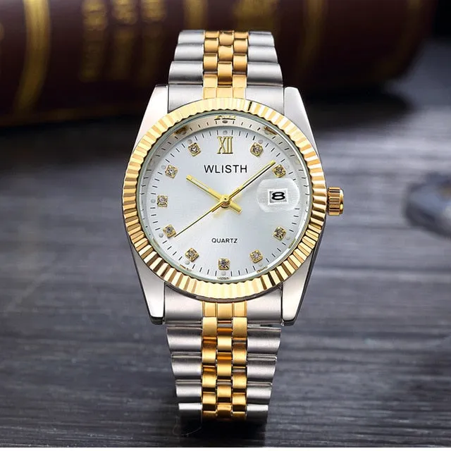 Women men  Diamond water resistant  Watch