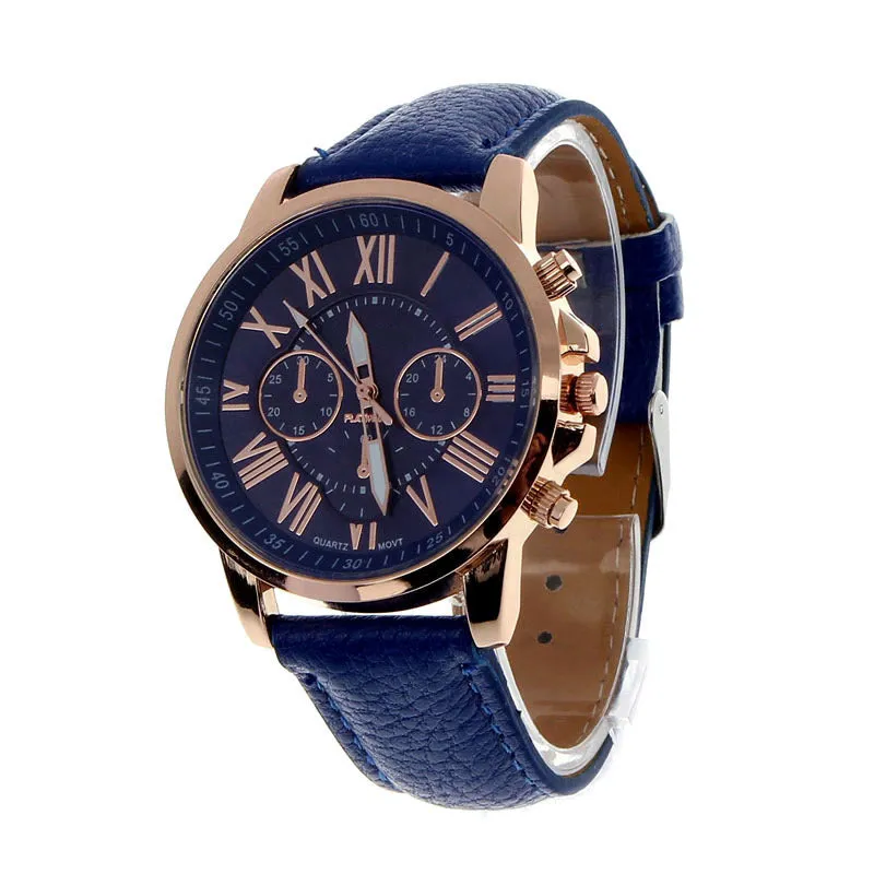 Women Watches  Casual Roman Numerals PU Leather