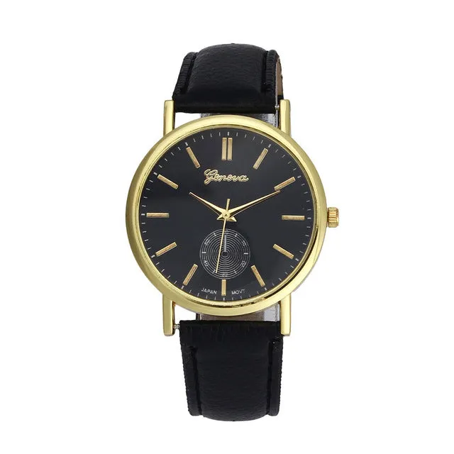 Women Watches  Casual Roman Numerals PU Leather