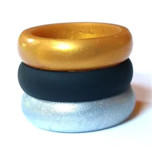 Women's 5mm Gold Silicone Combo Pack, Size 7 (91614)