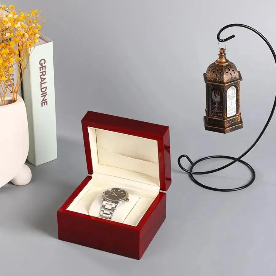 Wooden Watch Box 1/2/3/5/6/10/12 Slot Watch Gift Box Watch Storage Travel Case Organizer Men Jewellery Box Piano-bake-paint