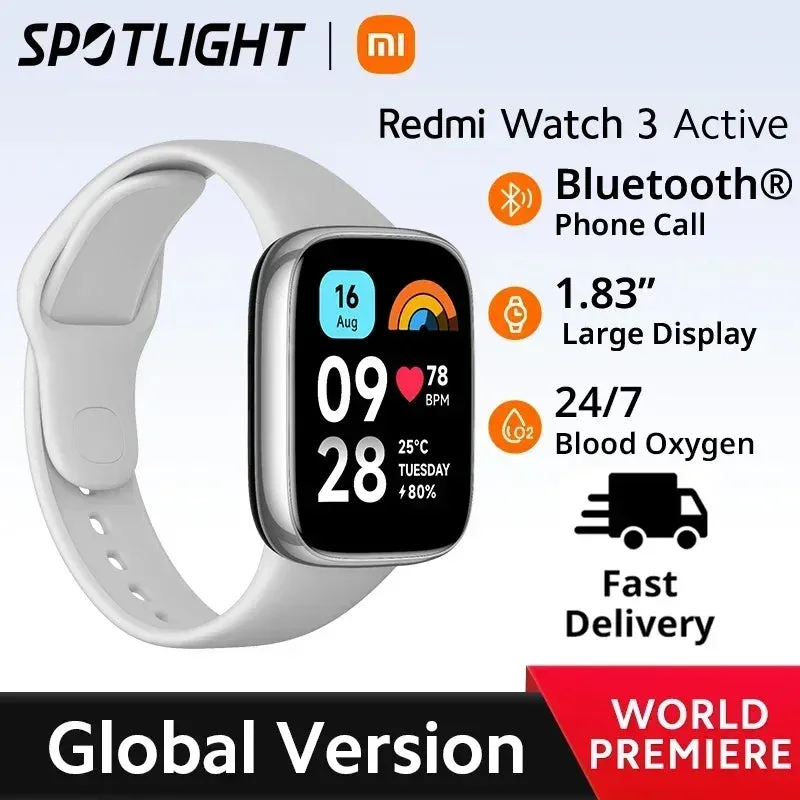 [World Premiere] Xiaomi Redmi Watch 3 Active1.83'' LCD Display Blood Oxygen Heart Rate Bluetooth Voice Call 100  Sport Modes