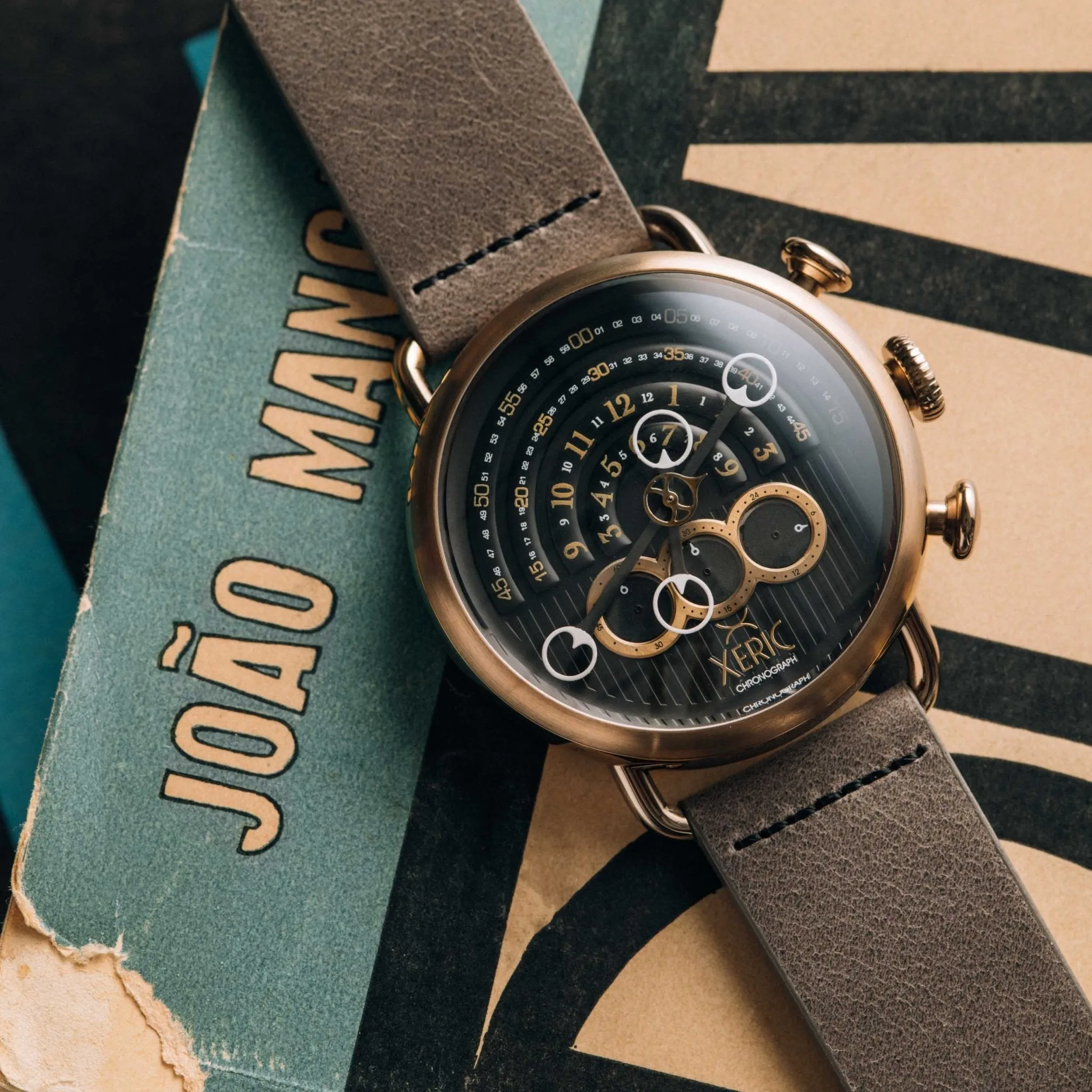 Xeric Halograph Chrono Sapphire Antique Brass