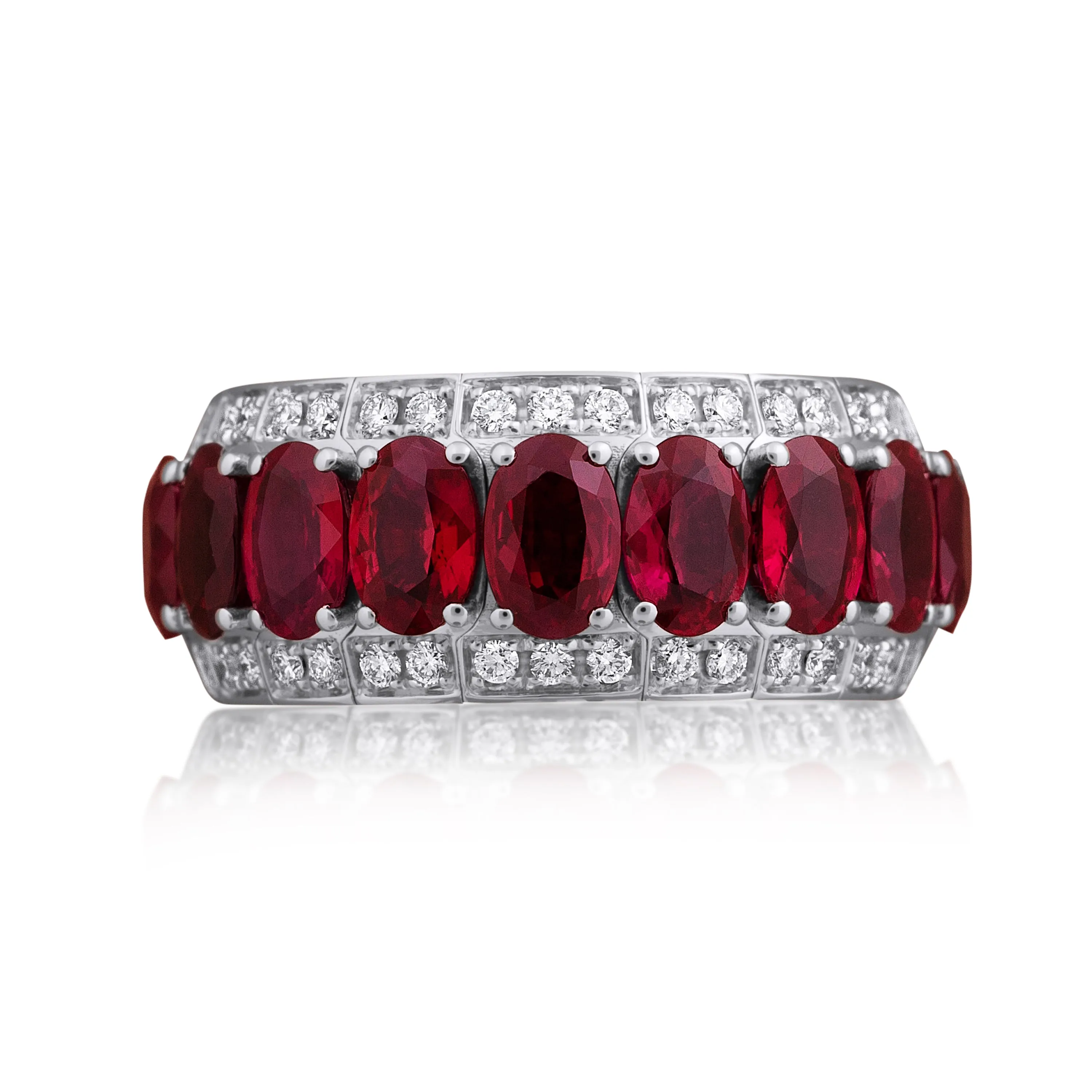 Xpandable™ diamond and ruby ring