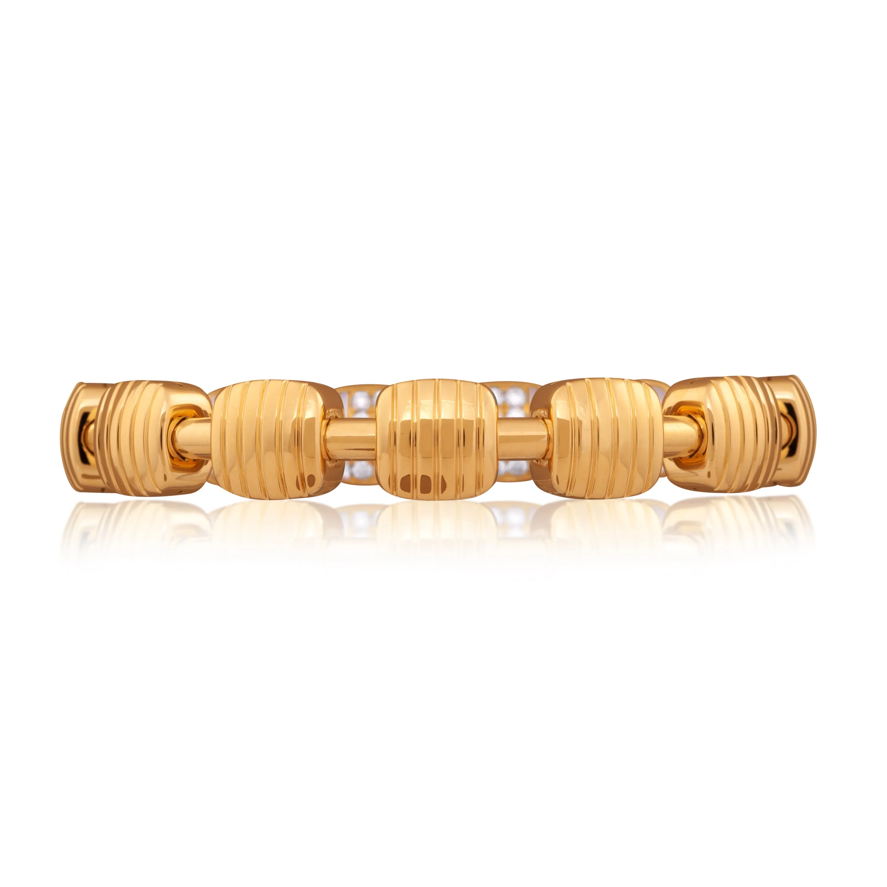 Xpandable™ Reversible diamond and mother-of-pearl bracelet