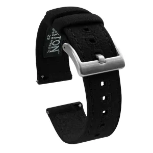 Zenwatch Zenwatch 2 Black Canvas Watch Band
