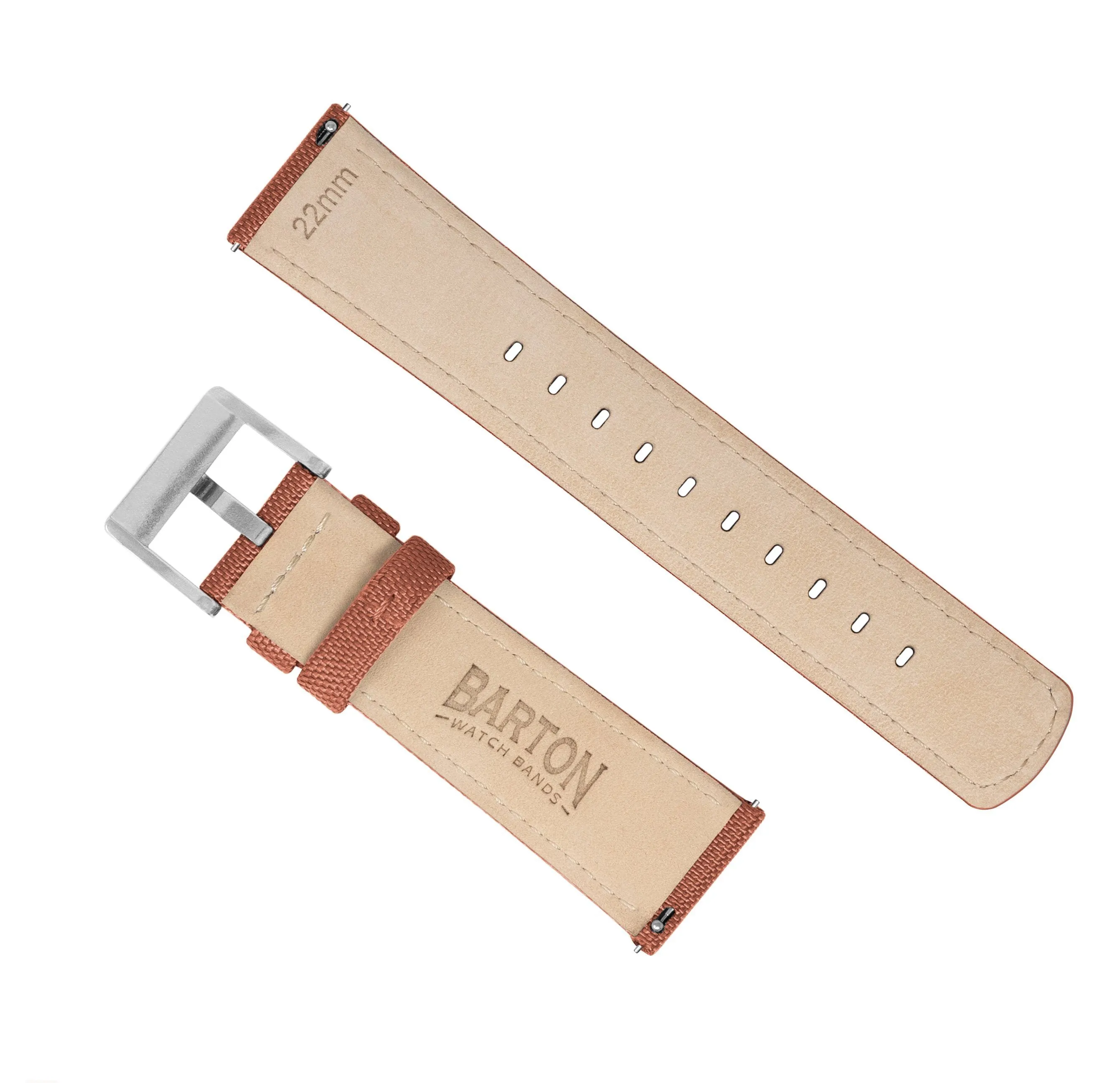 Zenwatch Zenwatch 2 Sailcloth Quick Release Copper Orange Watch Band