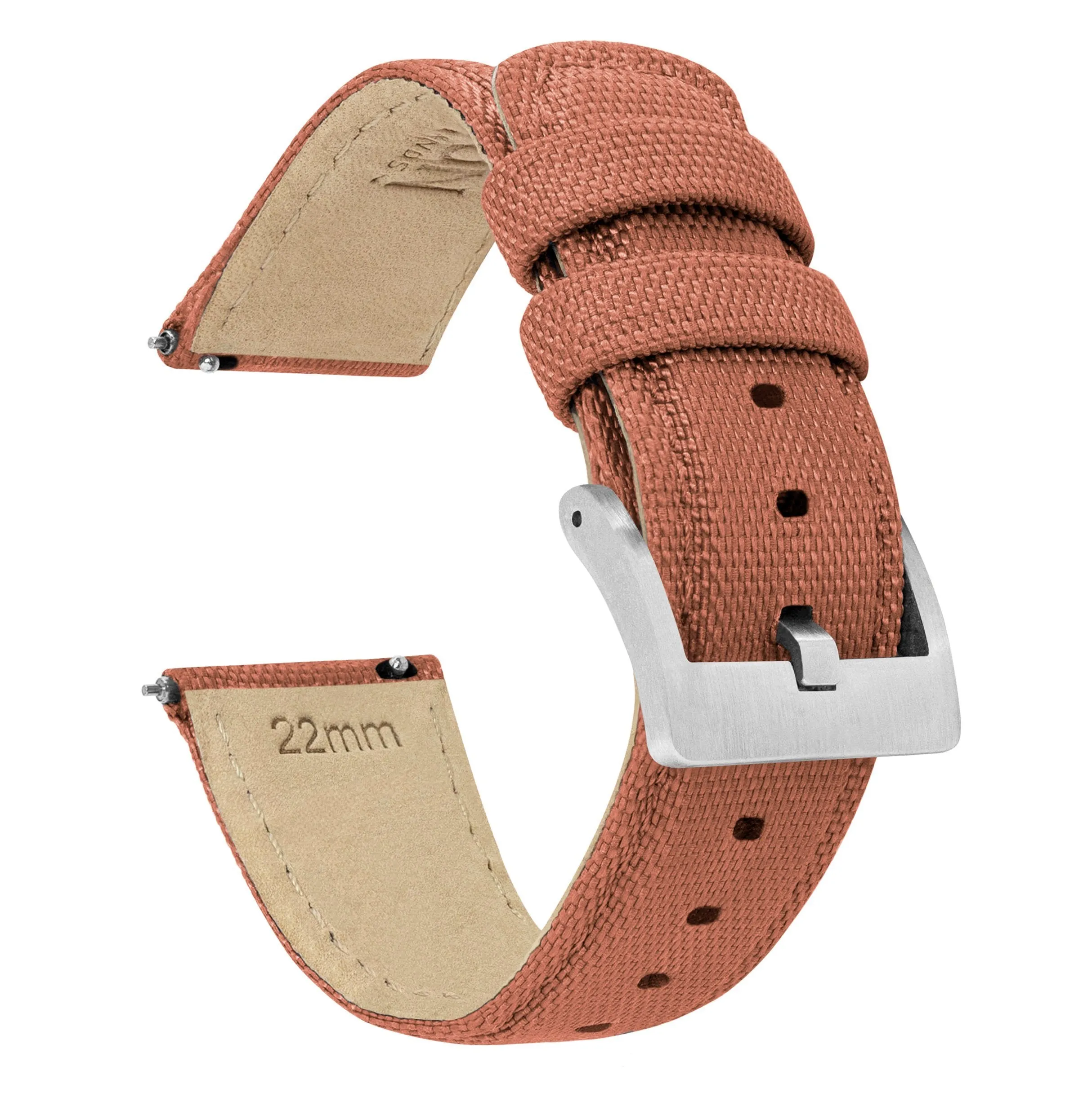 Zenwatch Zenwatch 2 Sailcloth Quick Release Copper Orange Watch Band