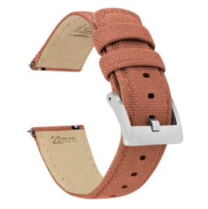 Zenwatch Zenwatch 2 Sailcloth Quick Release Copper Orange Watch Band