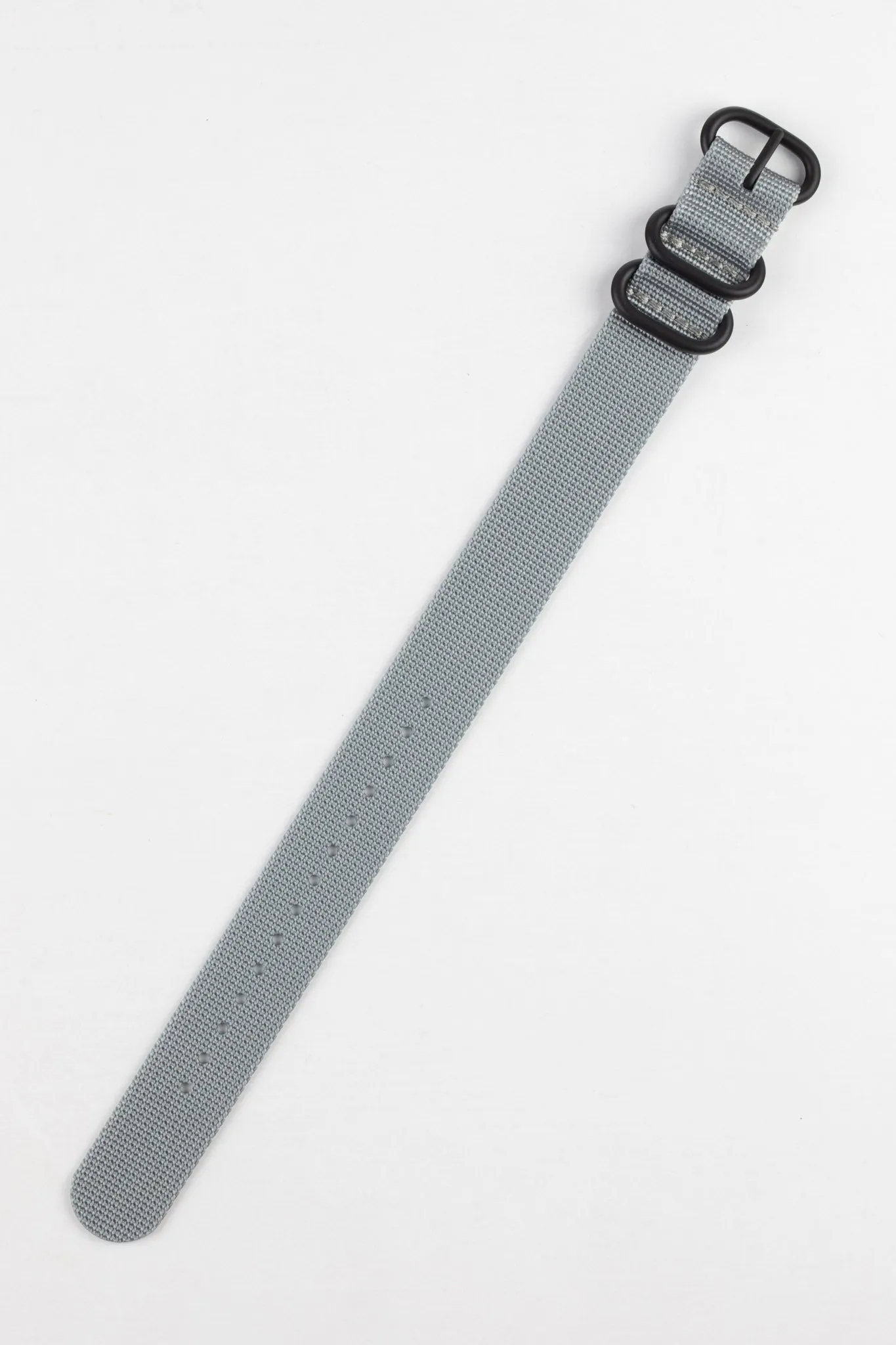ZULU Nylon Watch Strap with 3 PVD Rings in GREY